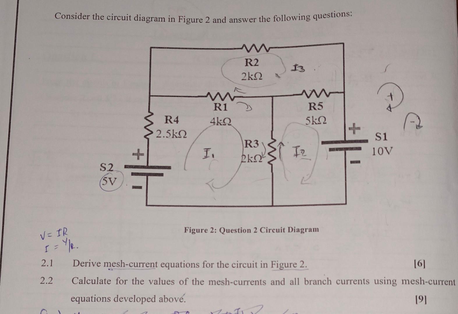 Solved Consider The Circuit Diagram In Figure 2 And Answer