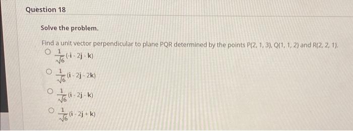 Solved Solve the problem. Find a unit vector perpendicular | Chegg.com