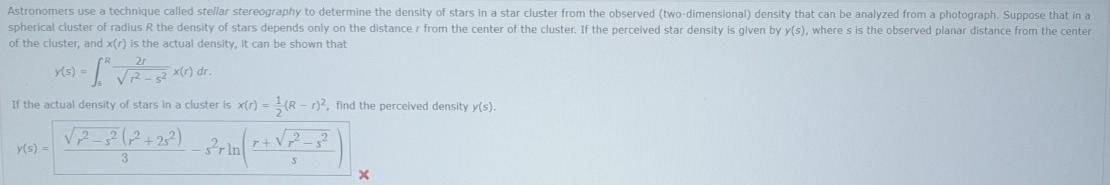 Solved Astronomers use a technique called stellar | Chegg.com