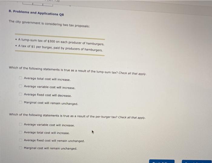 Solved 8. Problems And Applications Q8 The City Government | Chegg.com