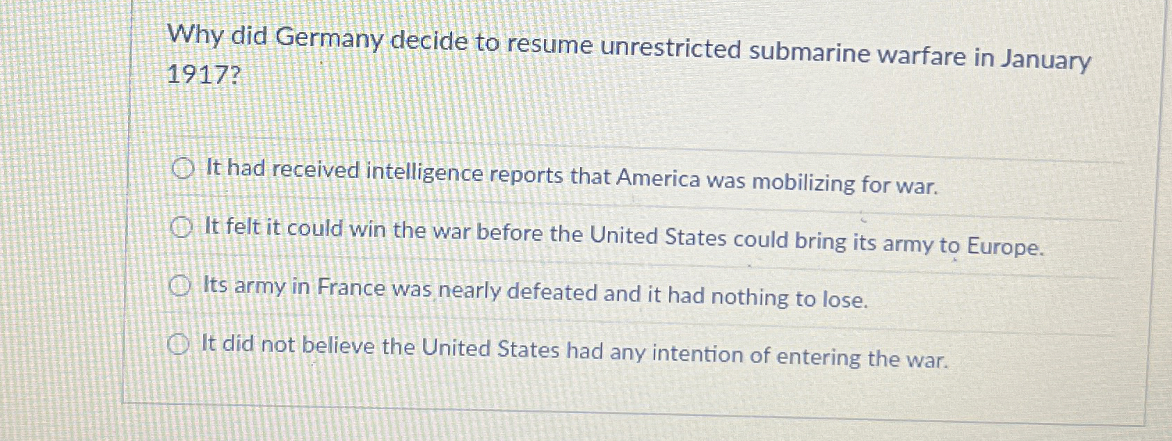 Solved Why did Germany decide to - Image