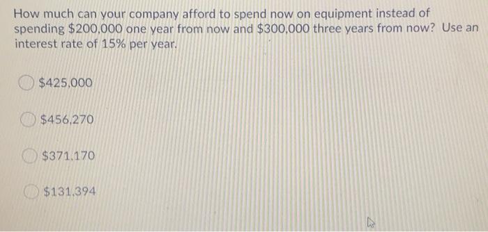 Solved How much can your company afford to spend now on | Chegg.com