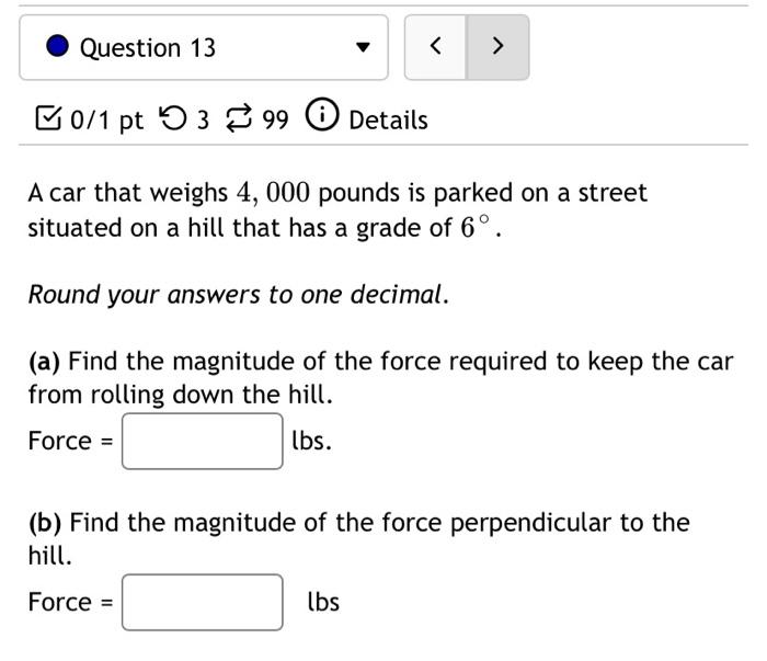 Solved Question 13 く B0 1 Pt 53 99 0 Details A Car That