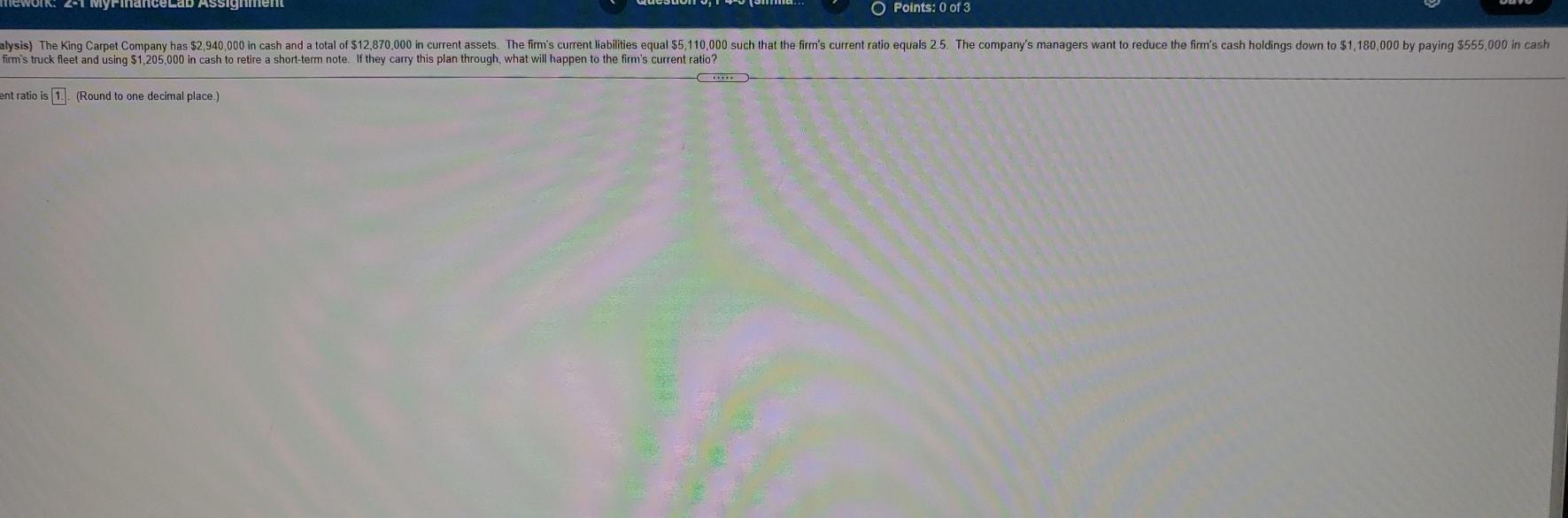 Solved elab O Points 0 of 3 alysis) The King Carpet Company