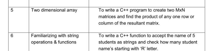 Solved 5 Two dimensional array To write a C++ program to | Chegg.com