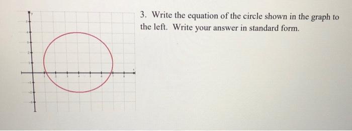 Solved 3. Write the equation of the circle shown in the | Chegg.com