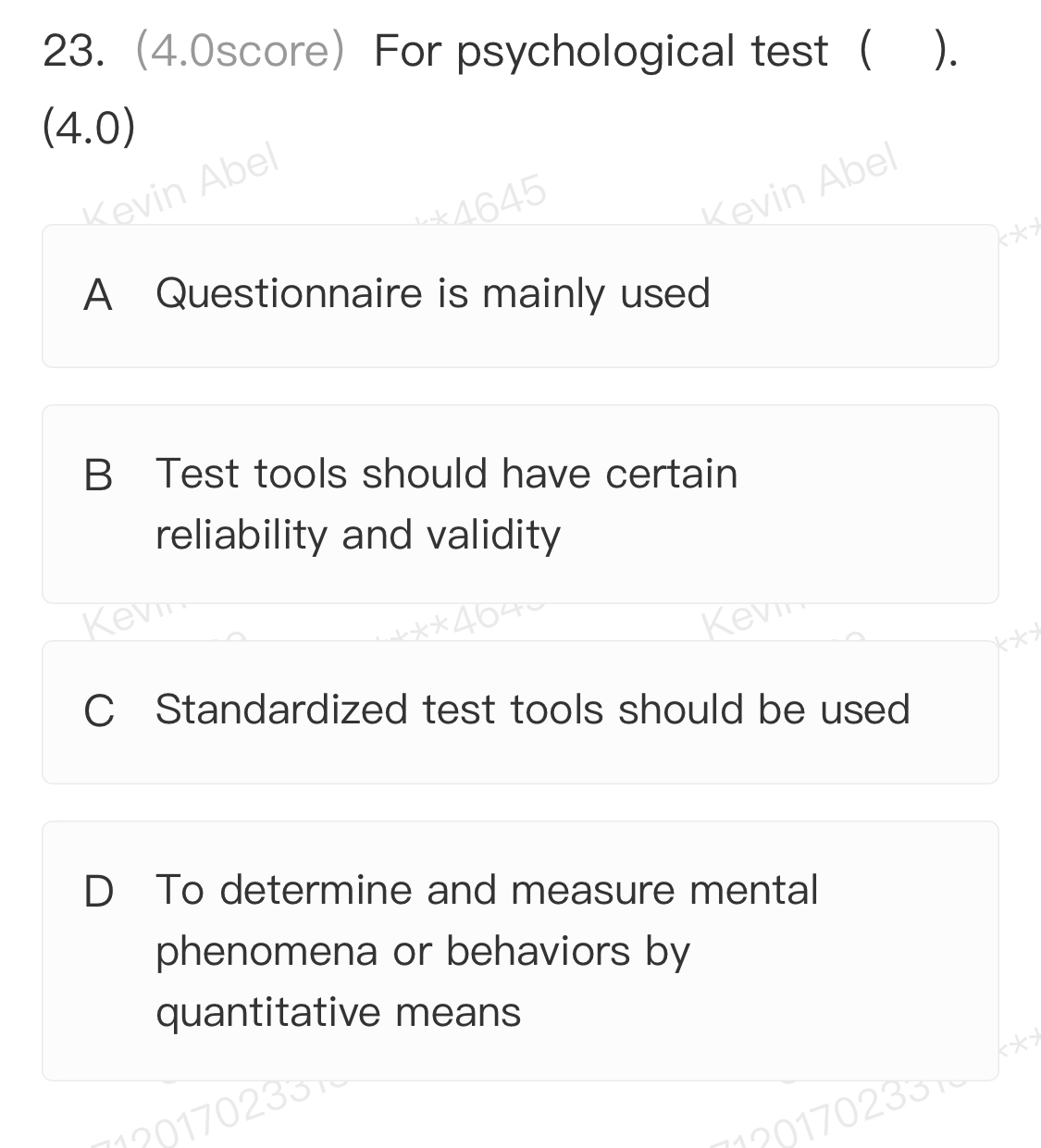Solved This is a psychology question and this question have | Chegg.com