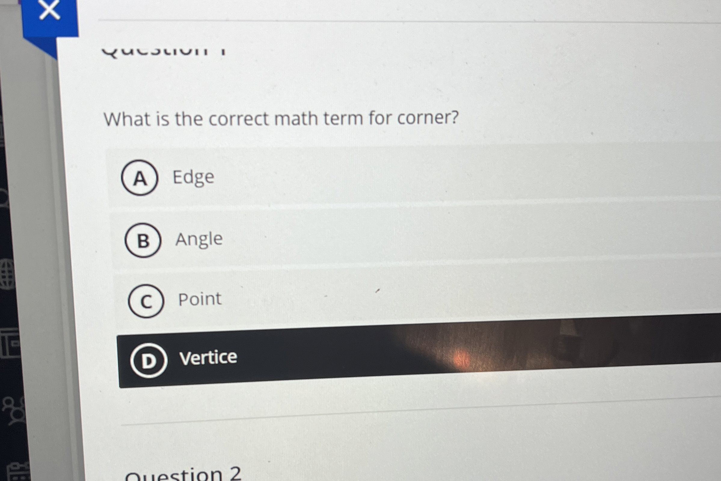 Solved What is the correct math term for