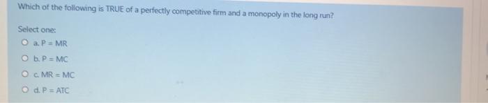 Solved Which of the following is TRUE of a perfectly | Chegg.com