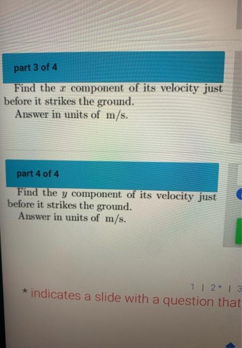 Solved part 1 of 3 A ball player hits a home run, and the | Chegg.com