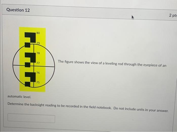 Solved The figure shows the view of a leveling rod through | Chegg.com