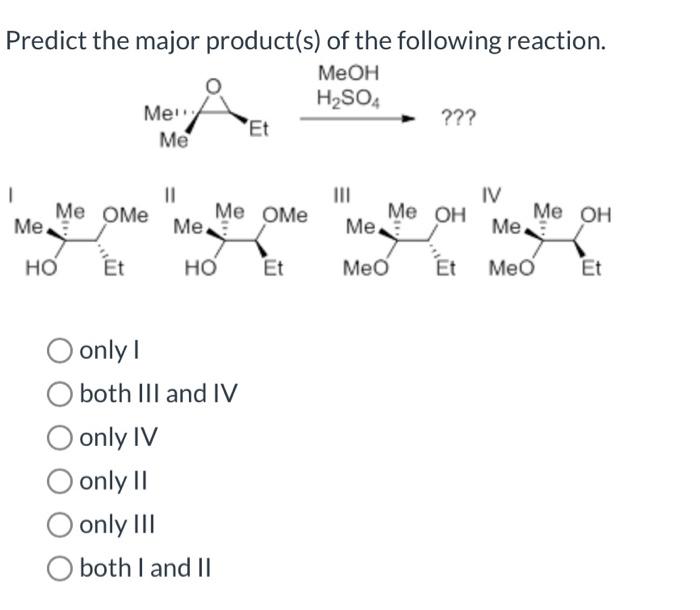 Solved Predict The Major Product(s) Of The Following | Chegg.com