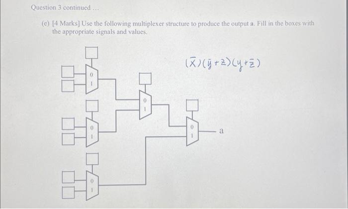 Solved Use the following multiplexer structure to produce | Chegg.com