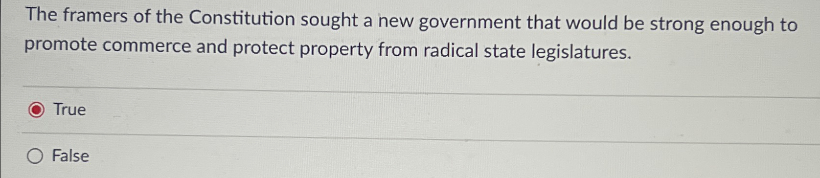 Solved The framers of the Constitution sought a new | Chegg.com