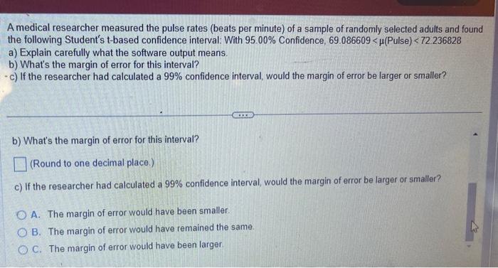 solved-a-medical-researcher-measured-the-pulse-rates-beats-chegg