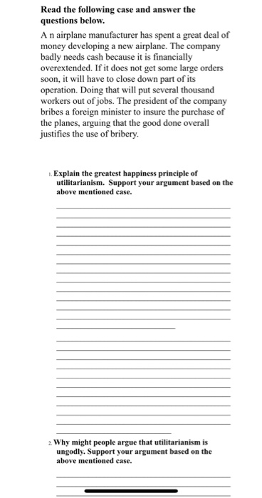 Solved Read the following case and answer the questions | Chegg.com