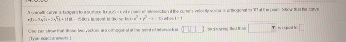 Solved A smooth curve is tangent to a surface f(xyz) Cat a | Chegg.com