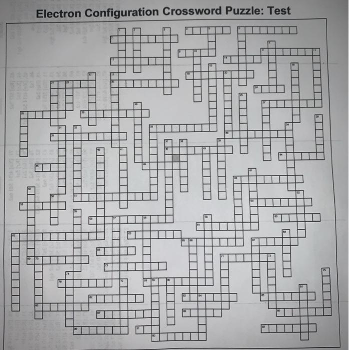 Solved Name Period Electron Configuration Crossword Puzzle: Chegg com