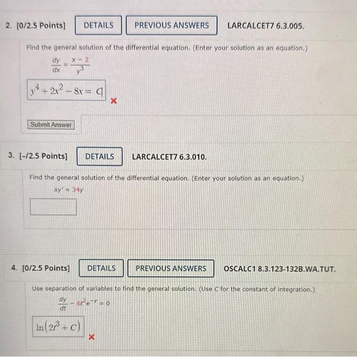 Solved Find the general solution of the differential | Chegg.com