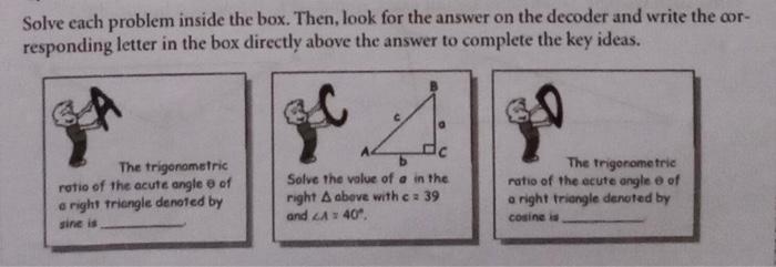 Solved Solve each problem inside the box. Then, look for the | Chegg.com