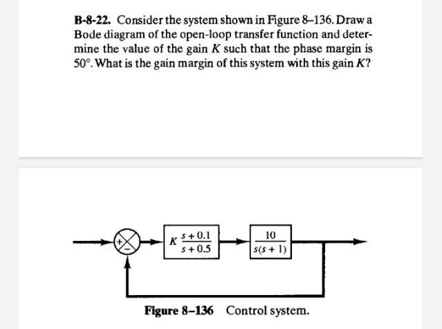 Solved B-8-22. Consider The System Shown In Figure 8-136. | Chegg.com