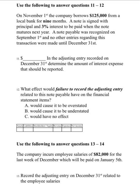 Solved Use the following to answer questions 11 – 12 On | Chegg.com