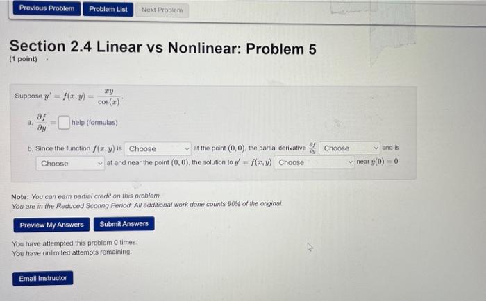Solved Previous Problem Problem List Next Problem Section | Chegg.com