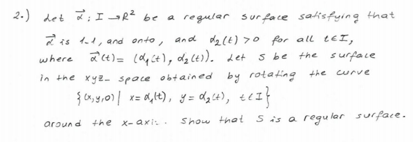 2 Het I R Be A Regular Surface Satisfying That 2 Chegg Com