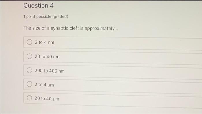 Solved Question 4 1 Point Possible Graded The Size Of A 6677