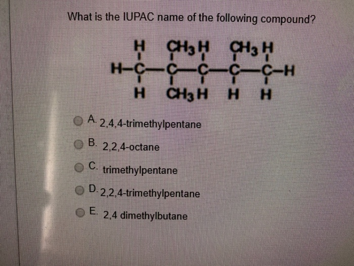 2 2 4 trimethylpentane common name