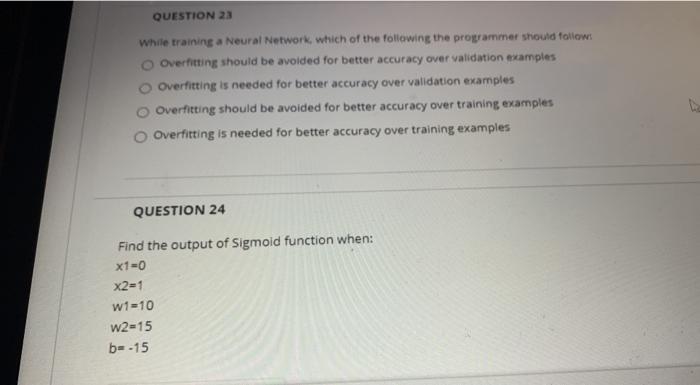 Solved QUESTION 16 Data used to develop a machine learning | Chegg.com