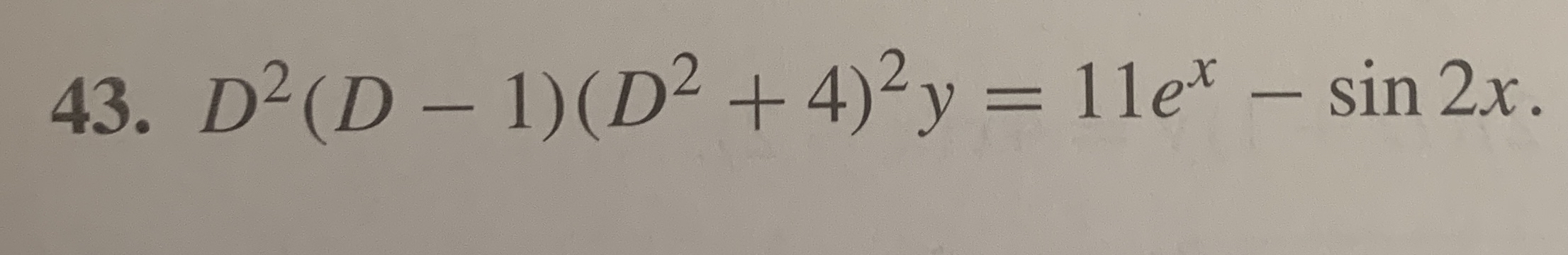 Solved Determine An Appropriate Trial Solution For The Given 8703