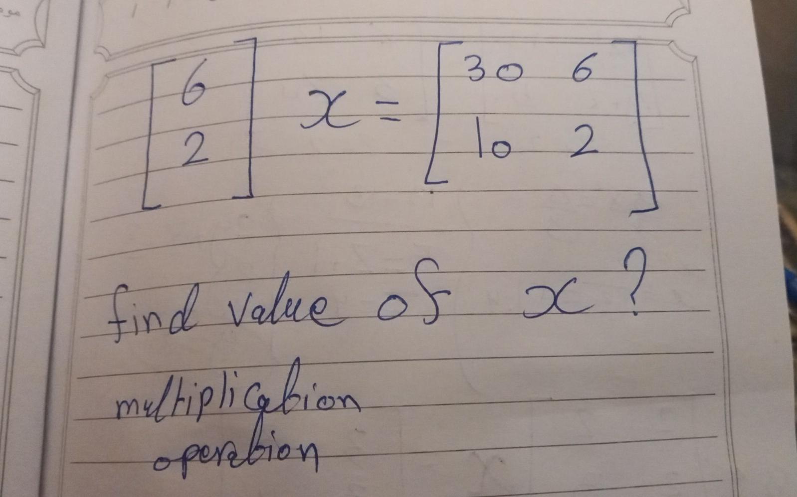 Solved 6 2. x = 30 6 To 2 2. x ? find value of x | Chegg.com