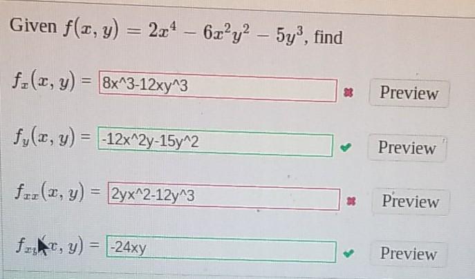 Solved Given F X Y 2x4 6x²y2 5y3 Find F X Y