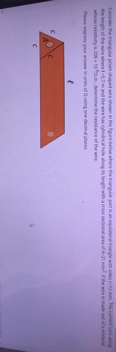 Solved Consider the triangular prism shaped wire shown in | Chegg.com