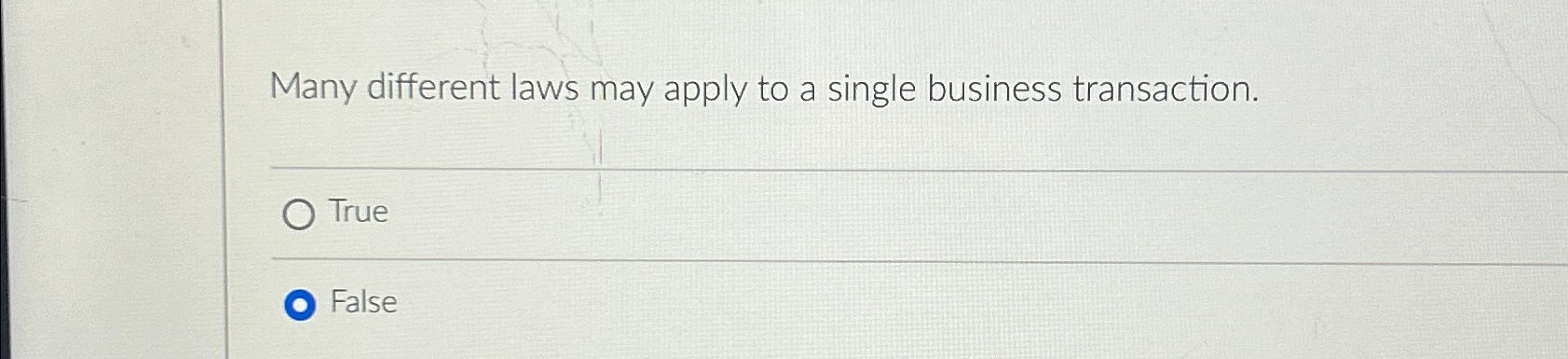 Solved Many different laws may apply to a single business | Chegg.com