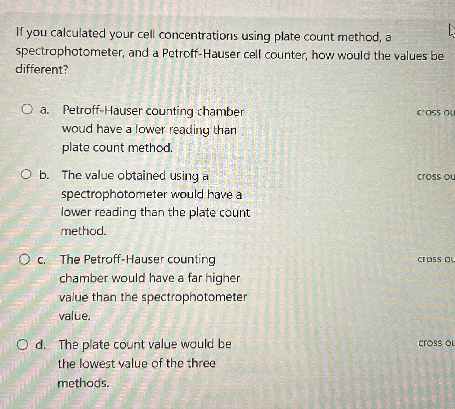 Solved If you calculated your cell concentrations using