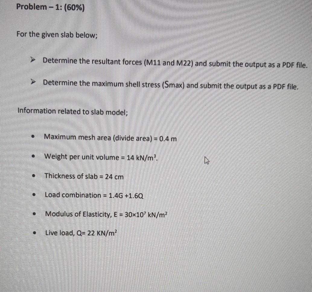 Solved Problem-1: (60%) For the given slab below; Determine | Chegg.com