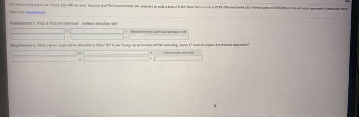 Solved Pitt Accounting pays Lee Young 500.000 per year. | Chegg.com