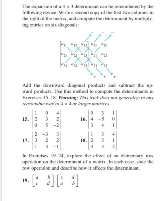 Solved The expansion of a 3 x 3 determinant can be | Chegg.com