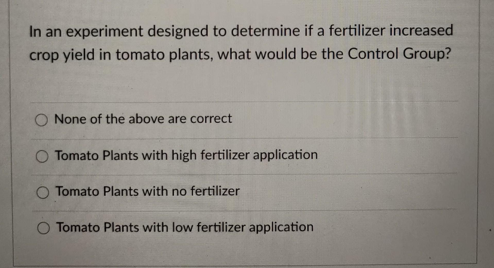 Solved In an experiment designed to determine if a