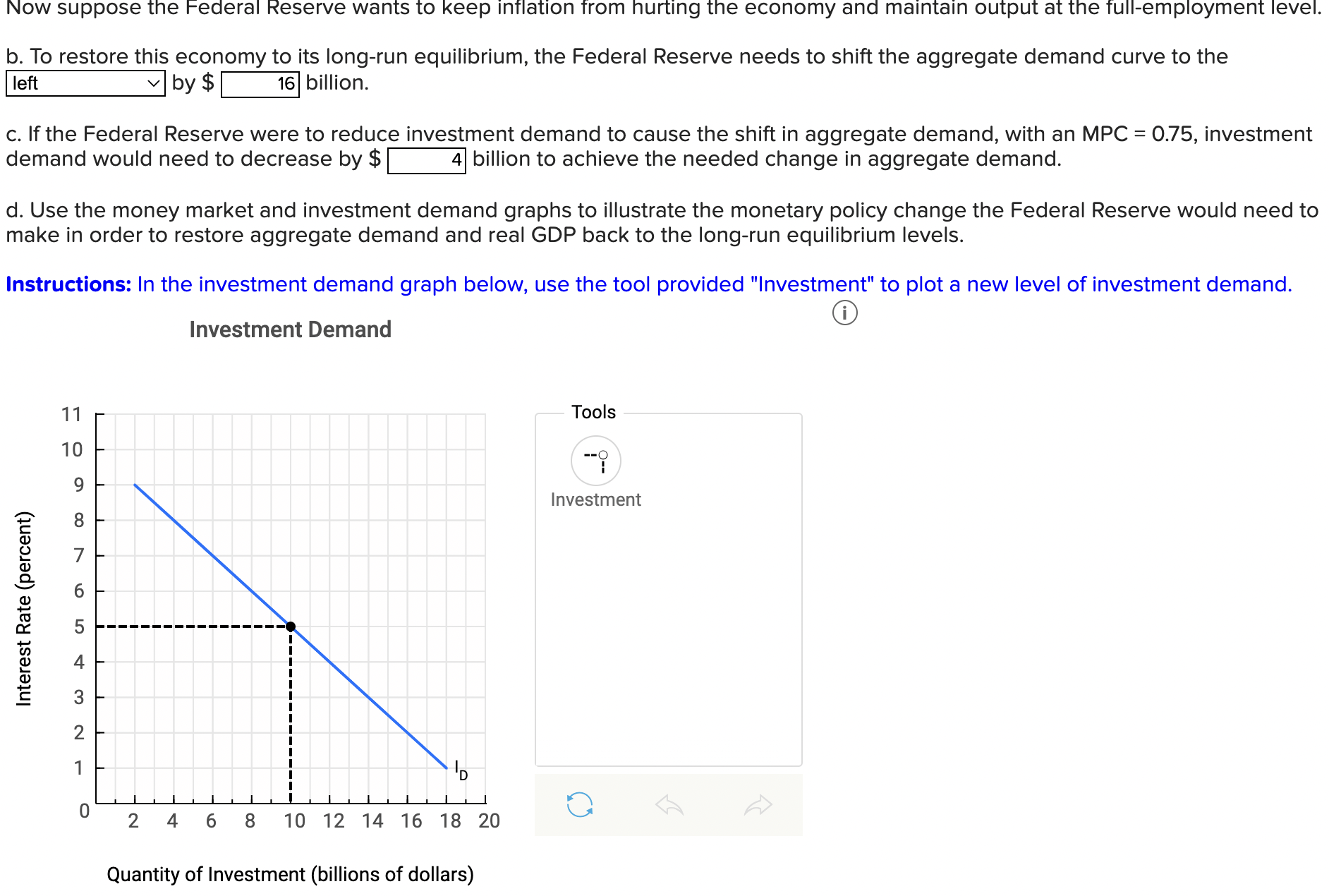 Solved Now suppose the Federal Reserve wants to keep | Chegg.com