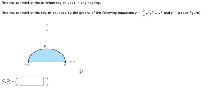 Solved Find the centroid of the common region used in | Chegg.com