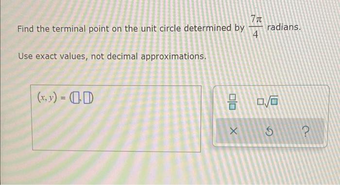 unit circle with radians and points