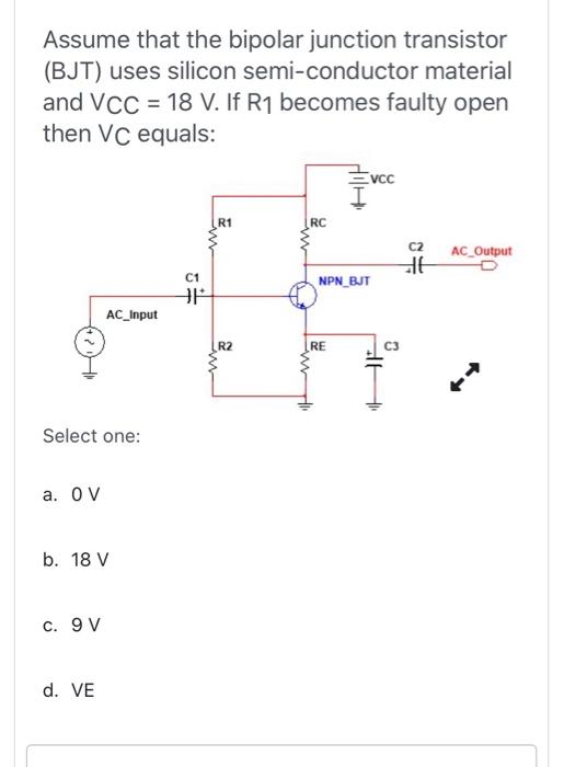 Solved Assume that the bipolar junction transistor (BJT) | Chegg.com