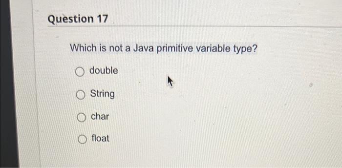 Solved What is a way to use primitive data types as an | Chegg.com