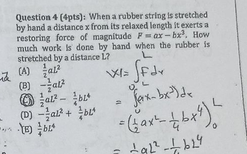 Solved Question 4 (4pts): When a rubber string is stretched | Chegg.com