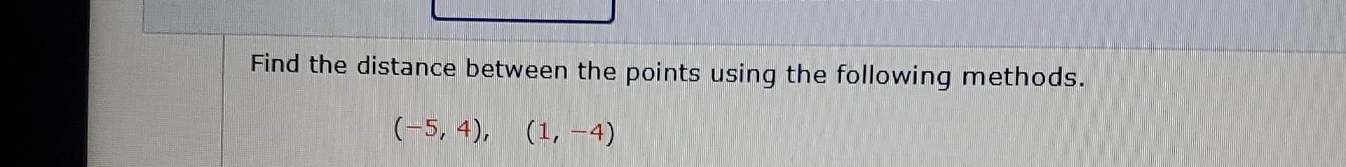 Solved Find The Distance Between The Points Using The | Chegg.com