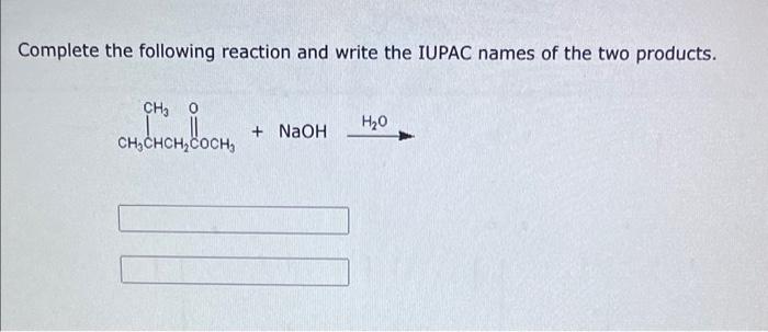 Solved Draw a structural formula for the missing product in | Chegg.com