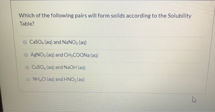 Solved What Are The Spectator Ions For The Following Chegg Solved What Are The Spectator Ions For The Following Chegg